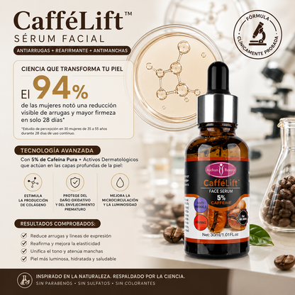 CafféLift™ — Sérum Facial Antiarrugas + Reafirmante + Antimanchas