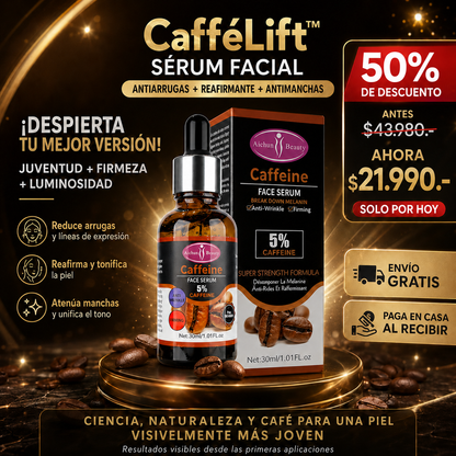 CafféLift™ — Sérum Facial Antiarrugas + Reafirmante + Antimanchas