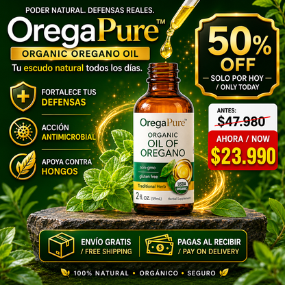 OregaPure™ ·Orégano Orgánico ·Antimicrobiano  ·Defensa Inmunológica